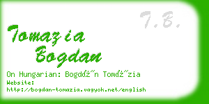 tomazia bogdan business card